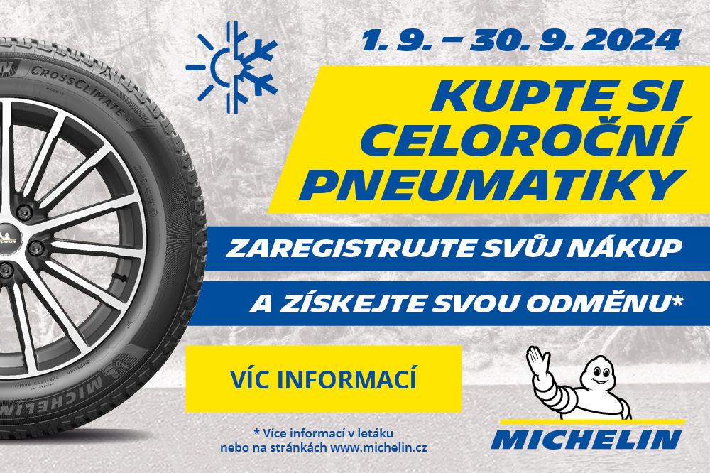 Odměna za nákup celoročních pneu Michelin